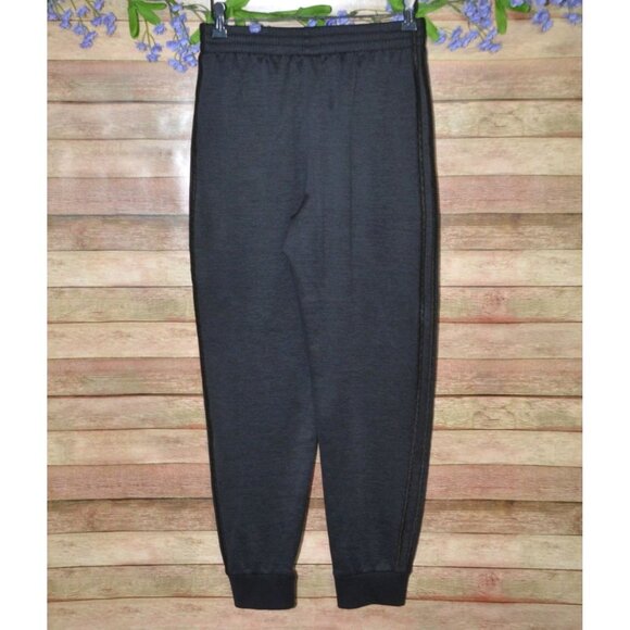 Youth adidas 3-Stripe Fleece Jogger Pant, XL 18 -20 , Heathered Gray & Black - Picture 4 of 7